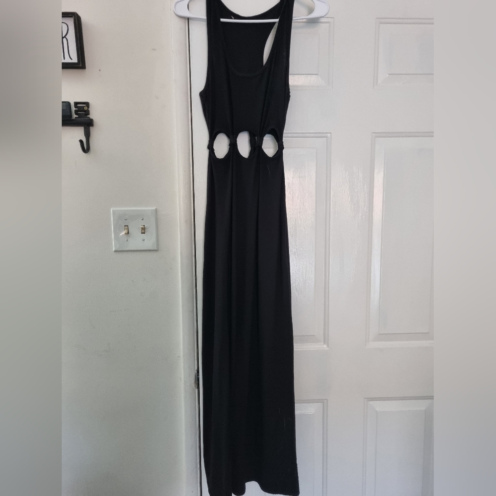 Long black Maxi with cutouts